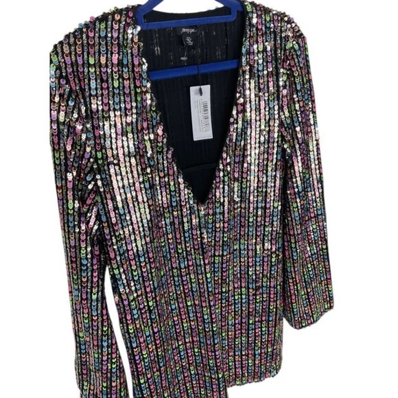 Nasty Gal Sequin Mini Dress NWT - Picture 3 of 7